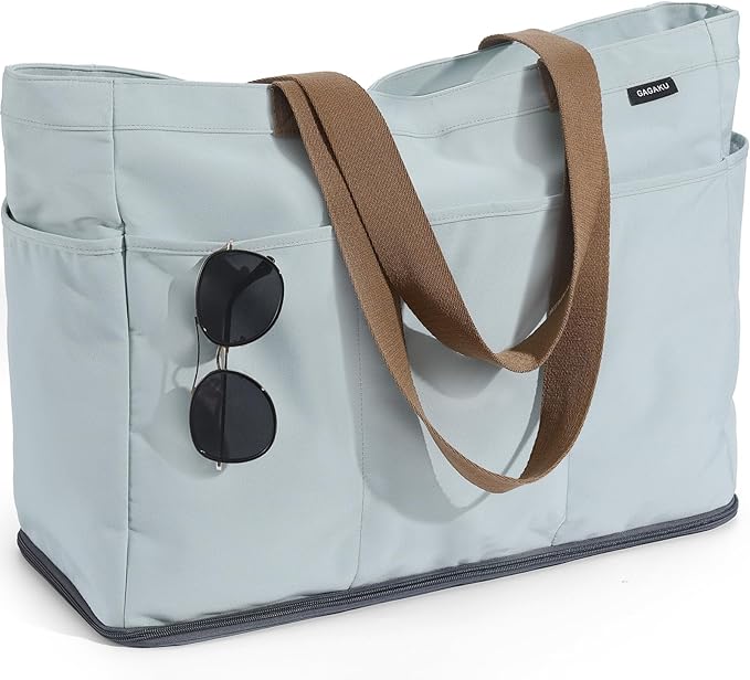 Custom Beach Tote Bag with Zipper and Cooler Pockets