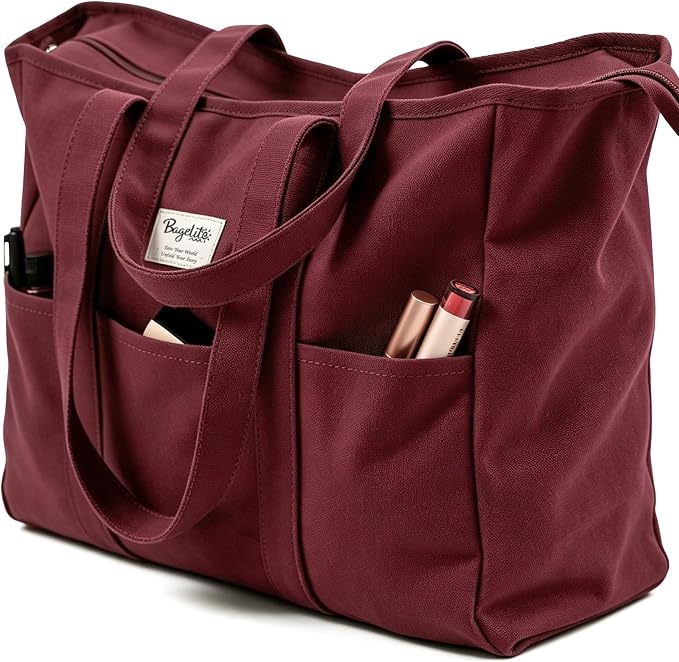 Custom Canvas Utility Tote Bag with Zipper