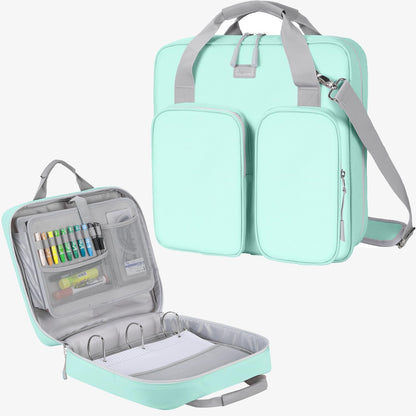 Custom 3-Ring Zipper Binder Bag with Multi-Pocket Organizer