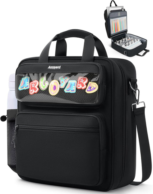 Custom 3-Ring Zipper Binder Bag with Shoulder Strap