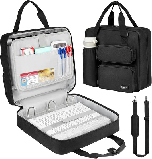 Custom 3-Ring Zipper Binder with Shoulder Strap
