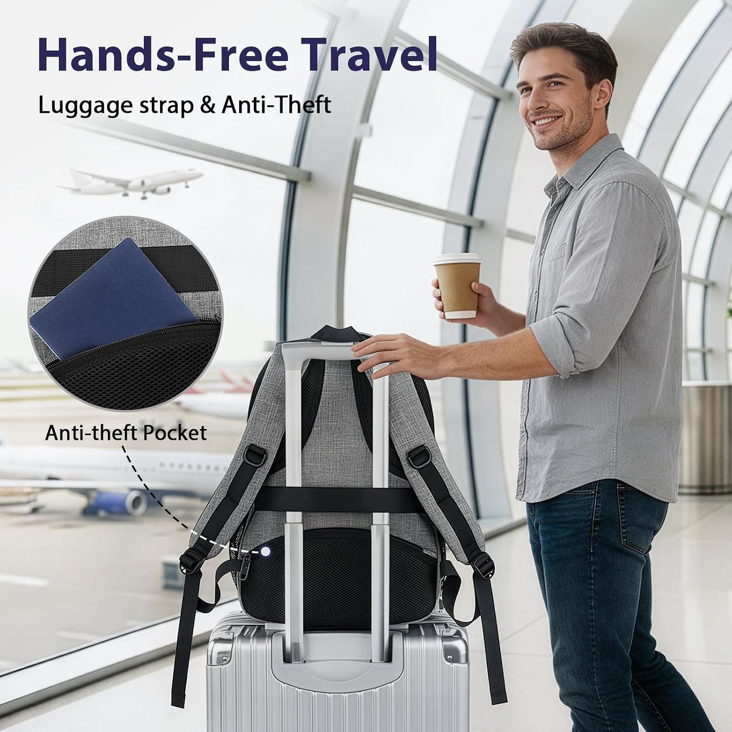 Custom Business Laptop Backpack with Organized Compartments