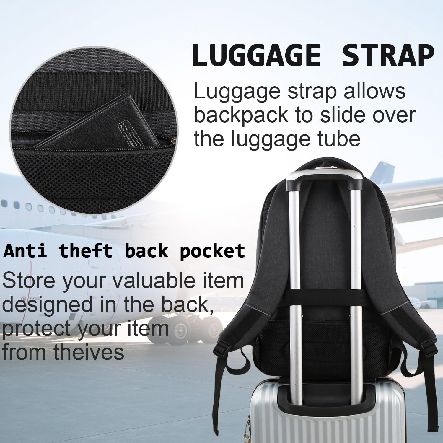Custom Business Laptop Backpack with Organized Compartments