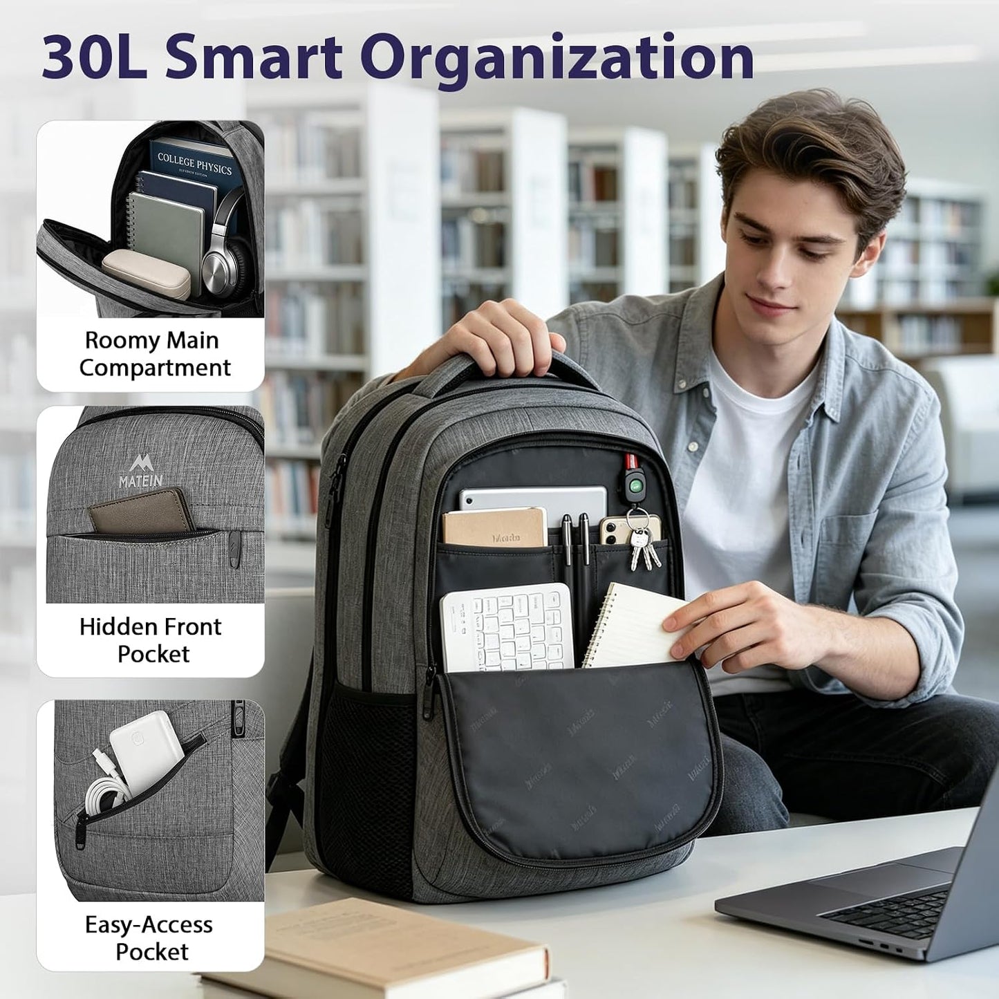 Custom Business Laptop Backpack with Organized Compartments