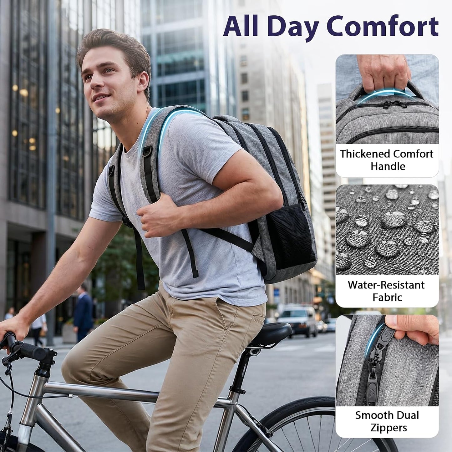Custom Business Laptop Backpack with Organized Compartments