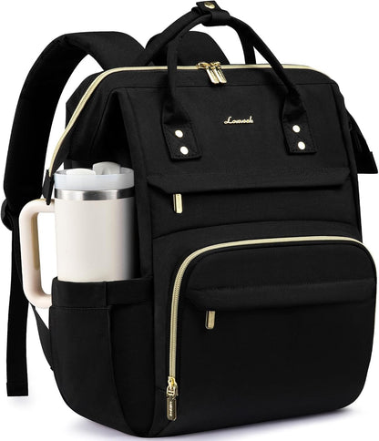 Custom Business Laptop Backpack with Tumbler Pocket