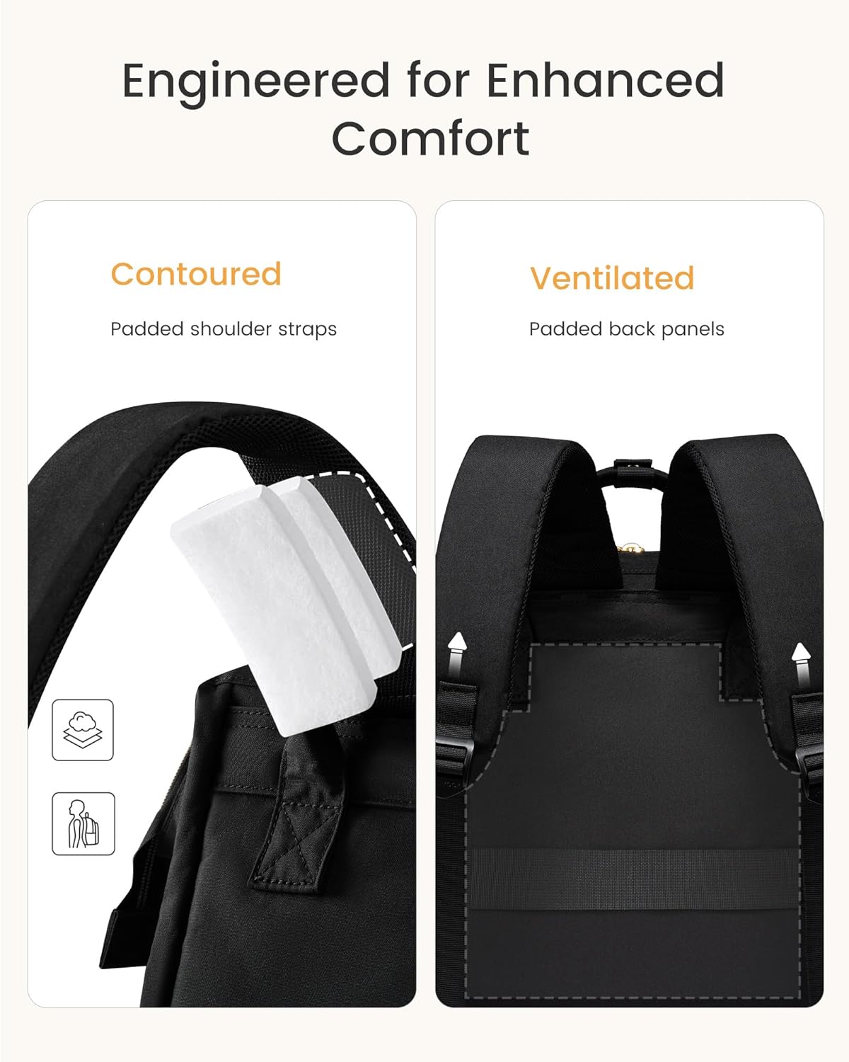 Custom Business Laptop Backpack with Tumbler Pocket
