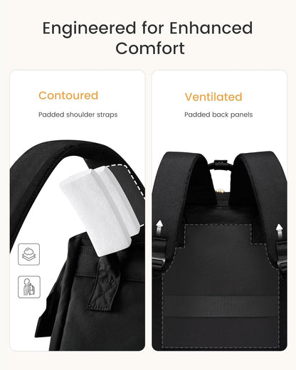 Custom Business Laptop Backpack with Tumbler Pocket
