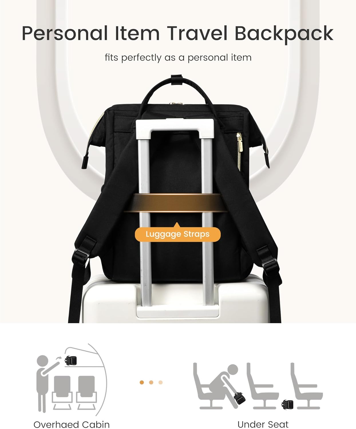 Custom Business Laptop Backpack with Tumbler Pocket