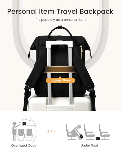Custom Business Laptop Backpack with Tumbler Pocket