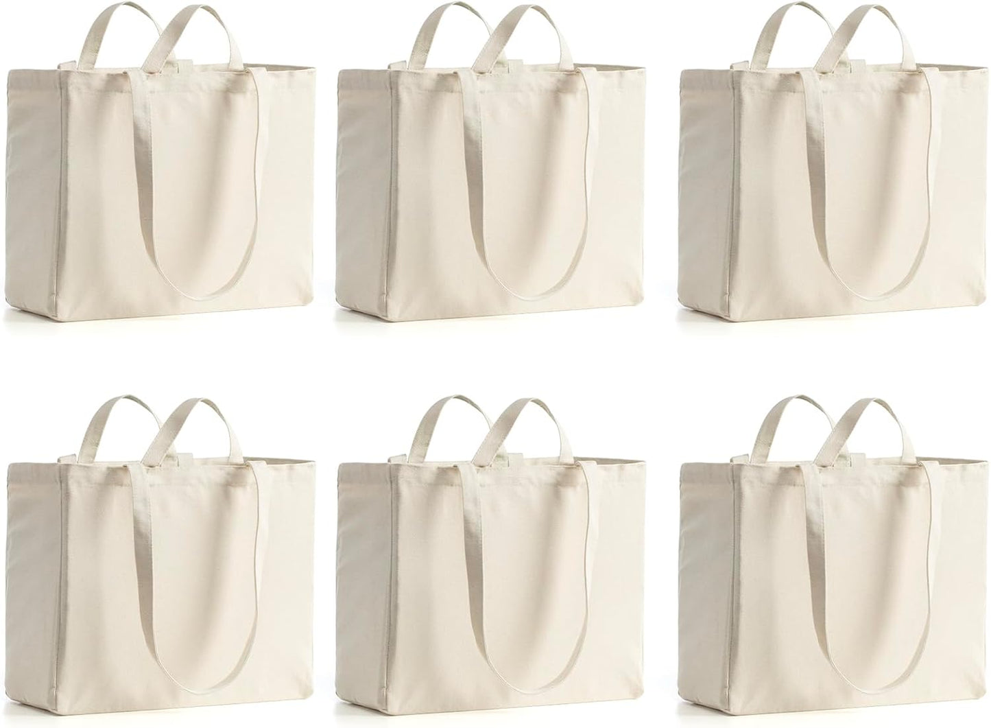 Custom Canvas Grocery Tote Bag with Dual Handles