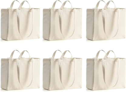 Custom Canvas Grocery Tote Bag with Dual Handles