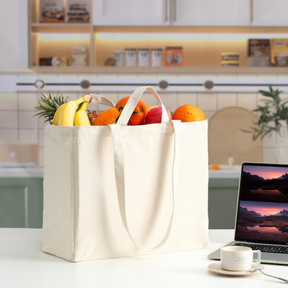 Custom Canvas Grocery Tote Bag with Dual Handles