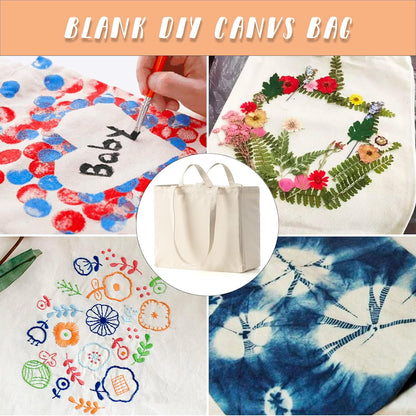 Custom Canvas Grocery Tote Bag with Dual Handles