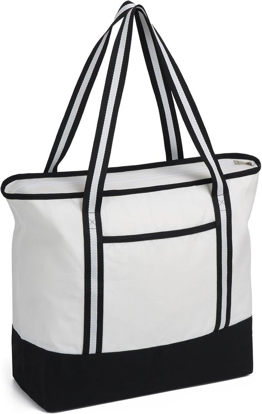 Custom Canvas Tote Bag with Zipper