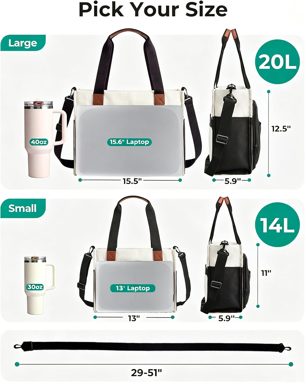 Custom Canvas Tote Bag with Zipper