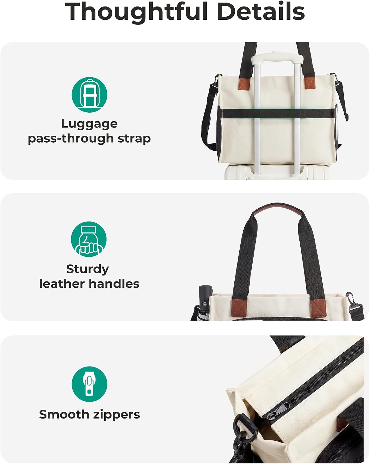 Custom Canvas Tote Bag with Zipper