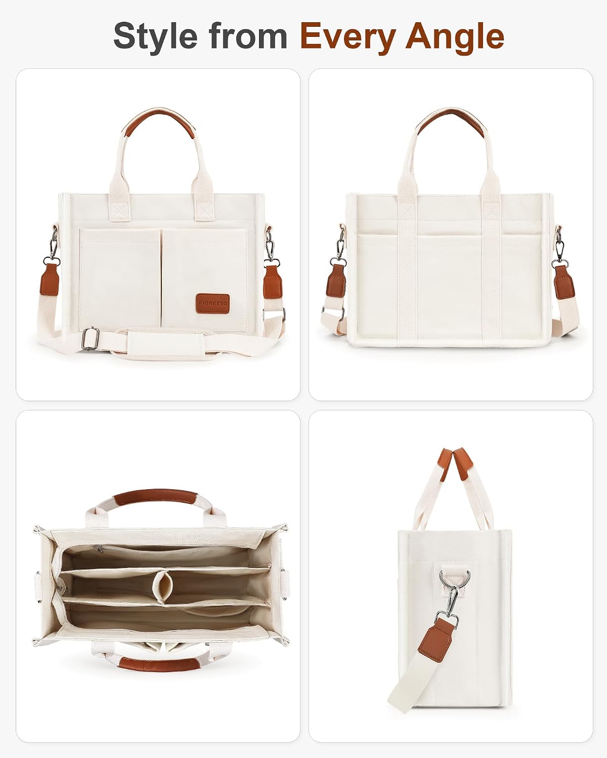 Custom Canvas Tote Bag with Zipper