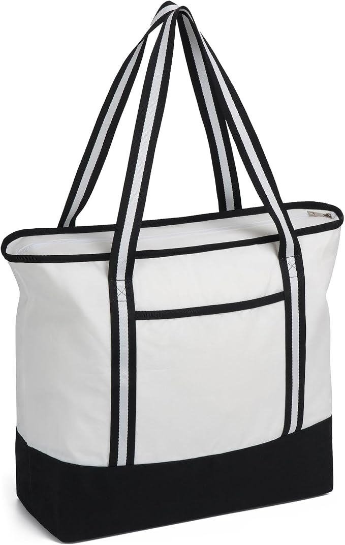 Custom Canvas Tote Bag with Zipper