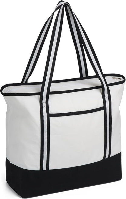 Custom Canvas Tote Bag with Zipper