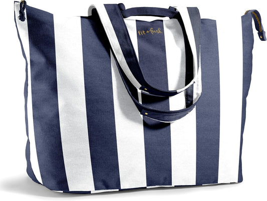 Custom Canvas Travel Weekender Tote Bag with Zipper