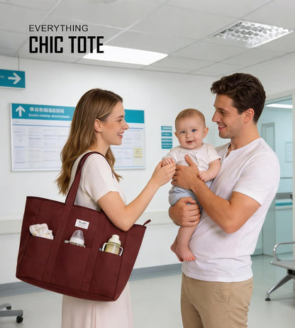 Custom Canvas Utility Tote Bag with Zipper