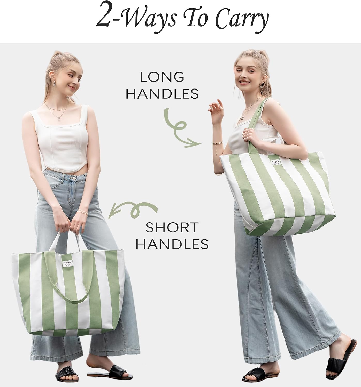Custom Canvas Weekender Tote Bag with Zipper