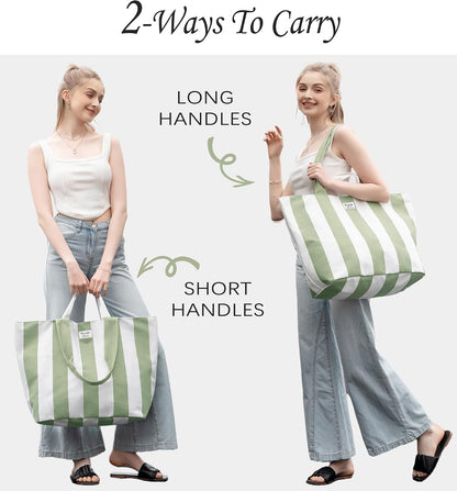 Custom Canvas Weekender Tote Bag with Zipper