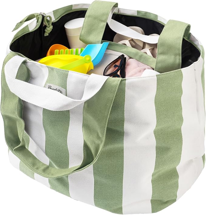 Custom Canvas Weekender Tote Bag with Zipper