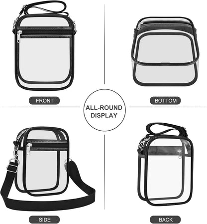 Custom Clear Crossbody Messenger Bag for Stadium Events
