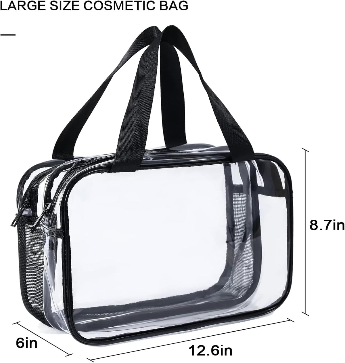 Custom Clear Travel Toiletry Bag with Zipper