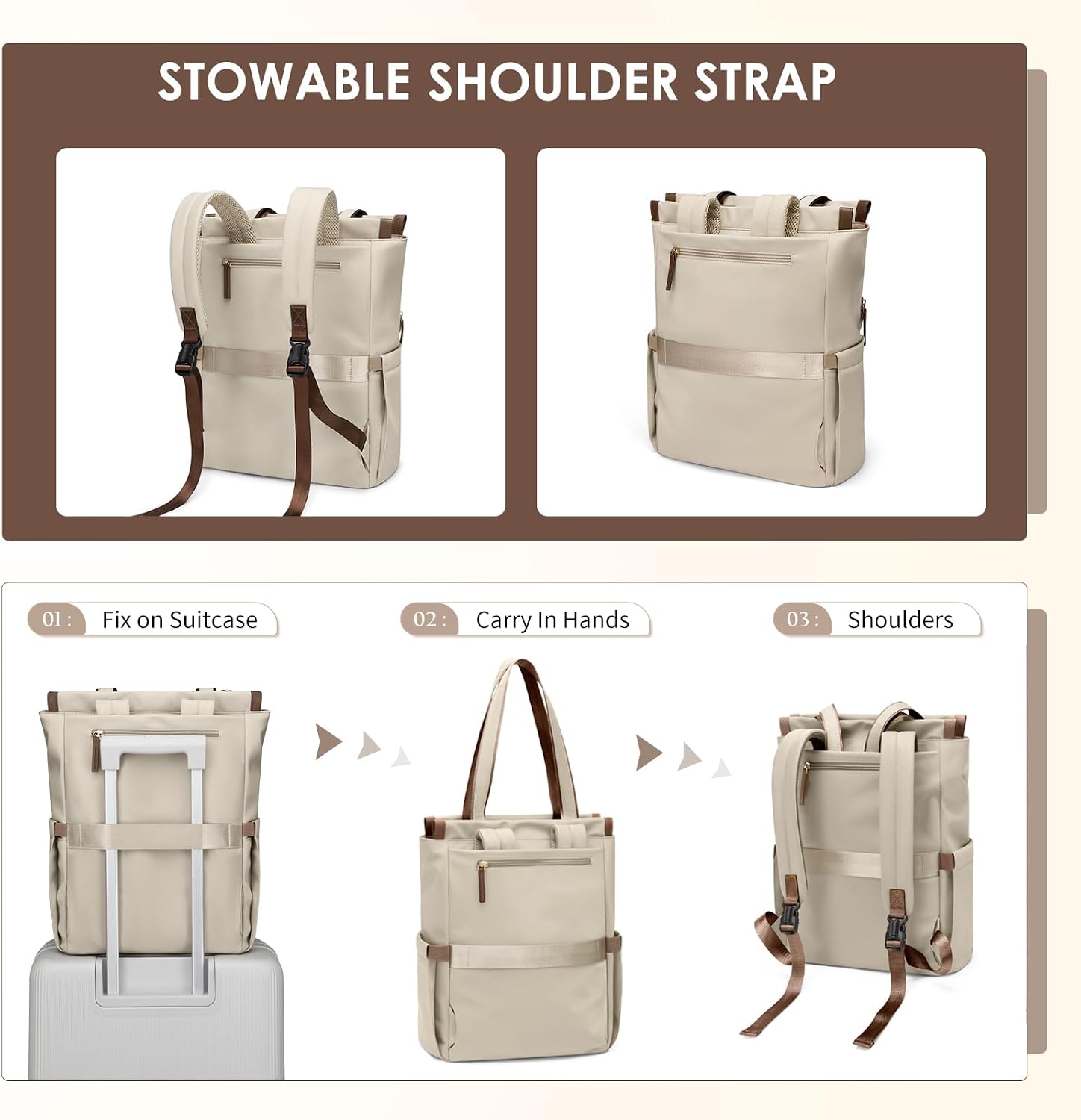 Custom Convertible Laptop Backpack Tote with Padded Compartment