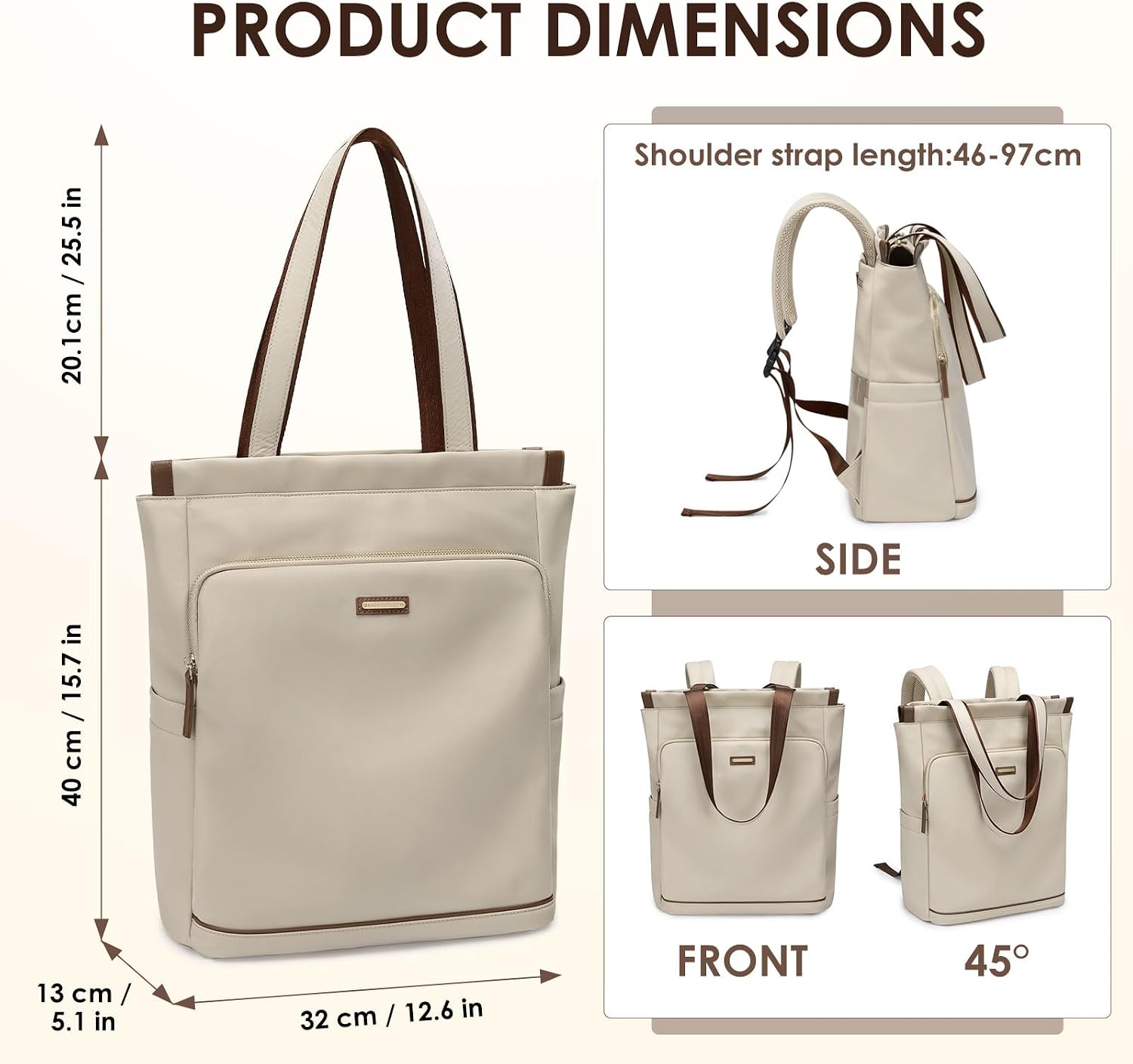 Custom Convertible Laptop Backpack Tote with Padded Compartment
