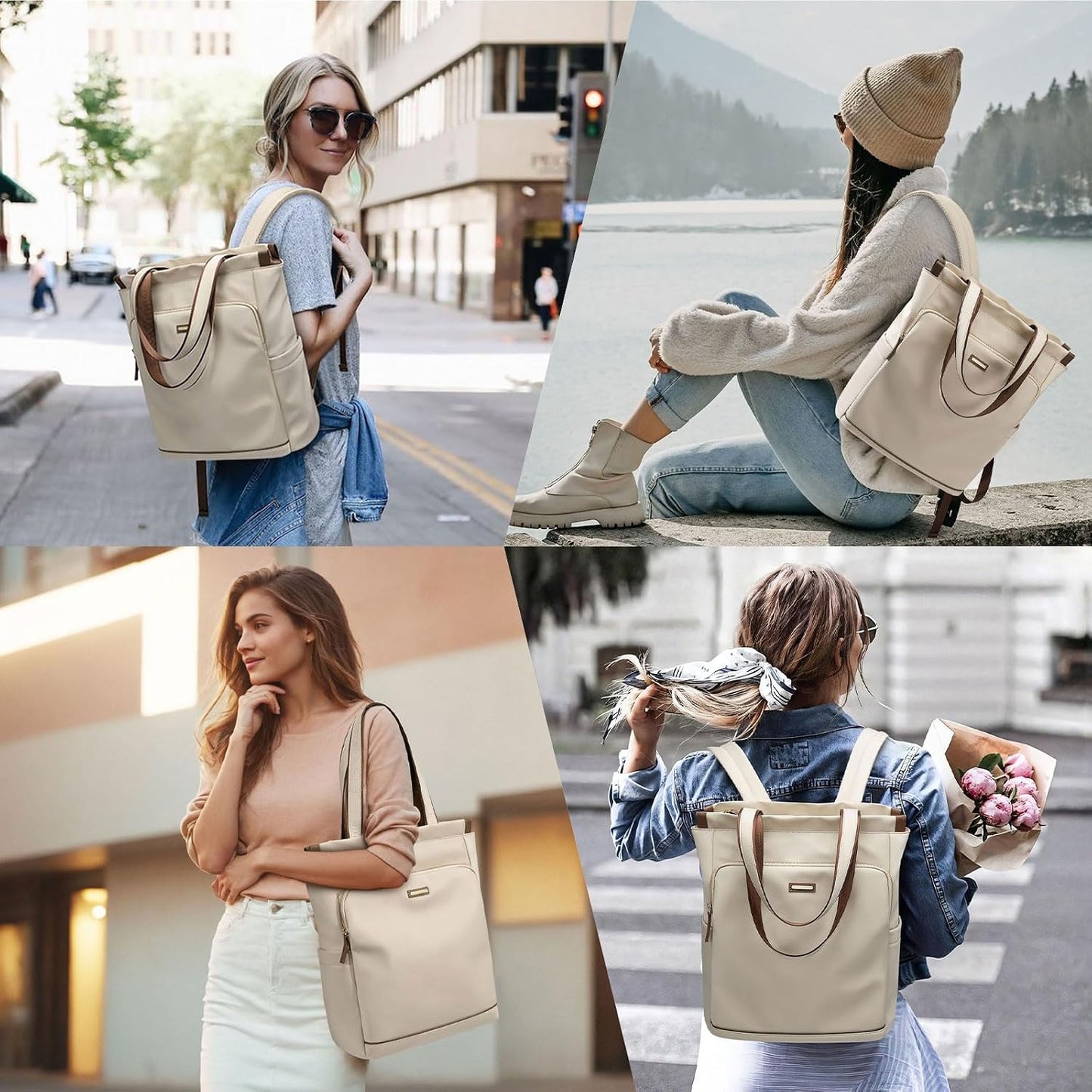 Custom Convertible Laptop Backpack Tote with Padded Compartment