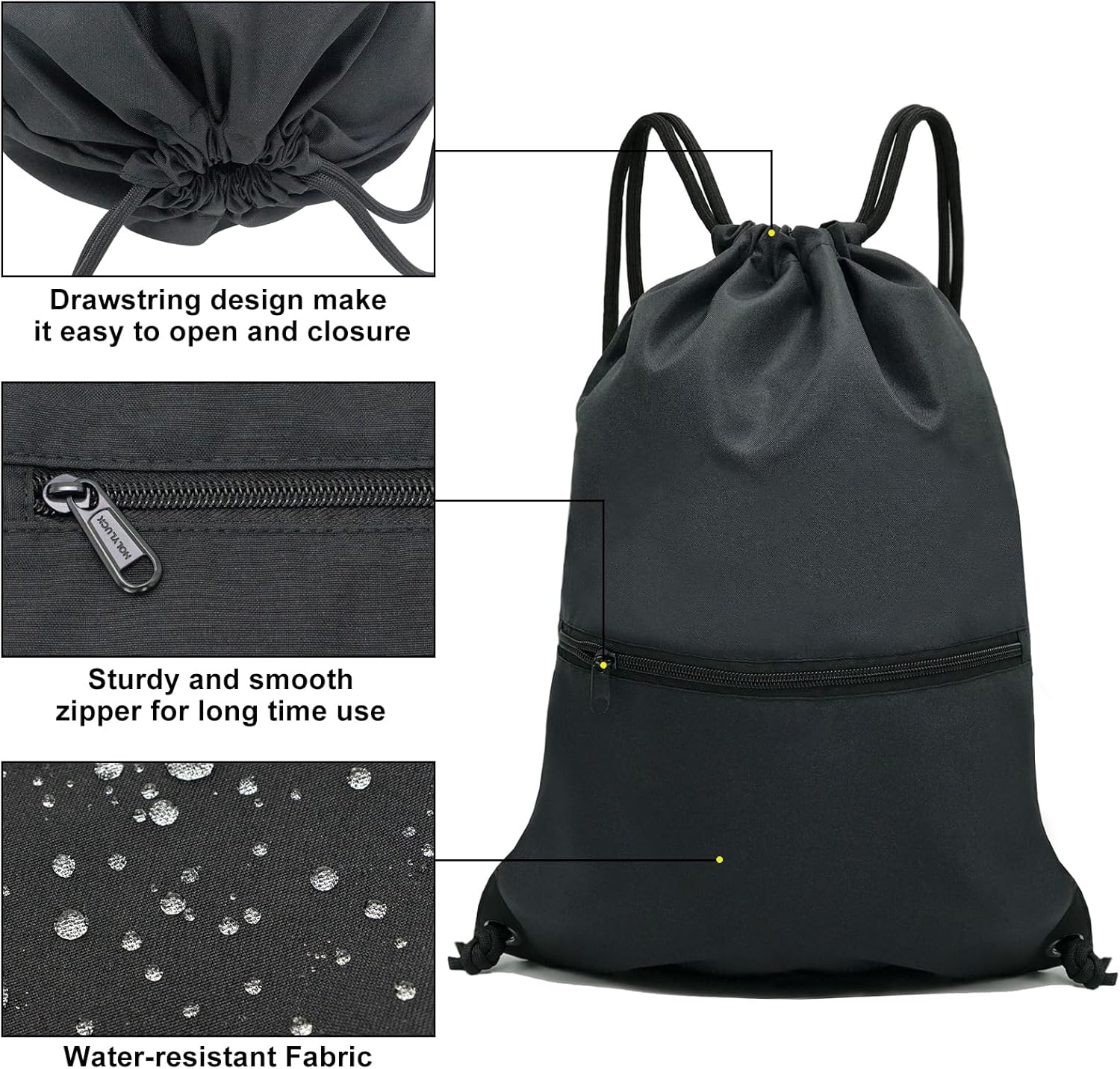 Custom Drawstring Gym Backpack with Reinforced Corners