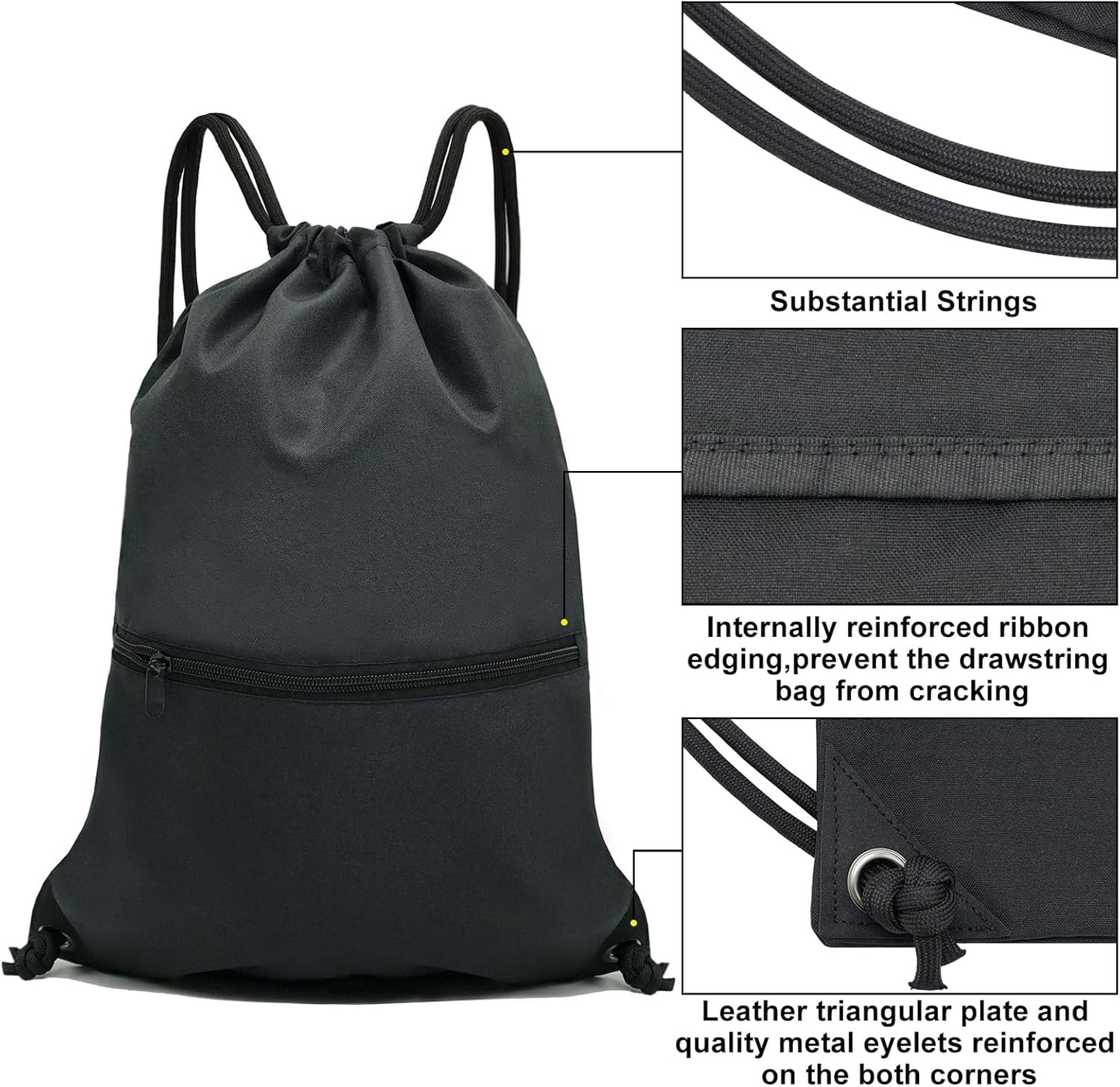 Custom Drawstring Gym Backpack with Reinforced Corners