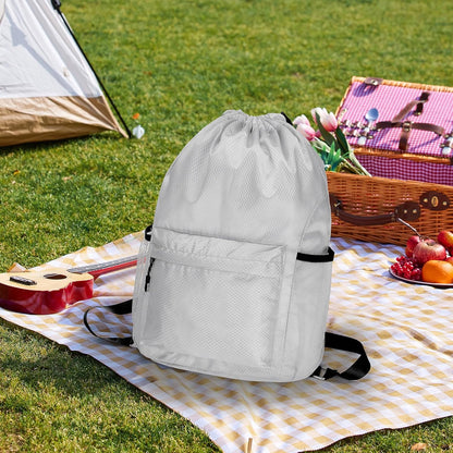 Custom Drawstring Gym Backpack with Water Bottle Holder