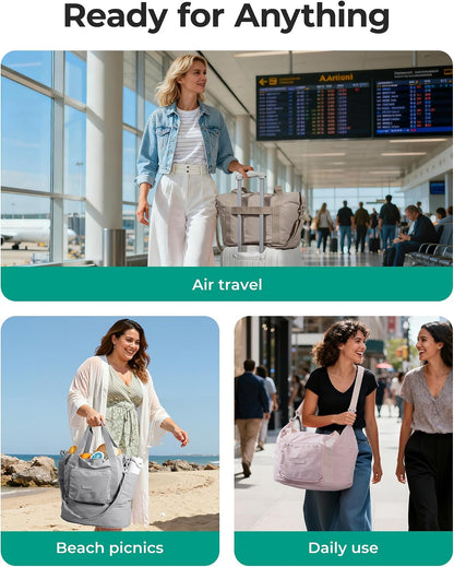Custom Expandable Foldable Travel Bag with Trolley Sleeve