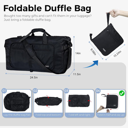 Custom Foldable Travel Duffel Bag with Shoe Compartment