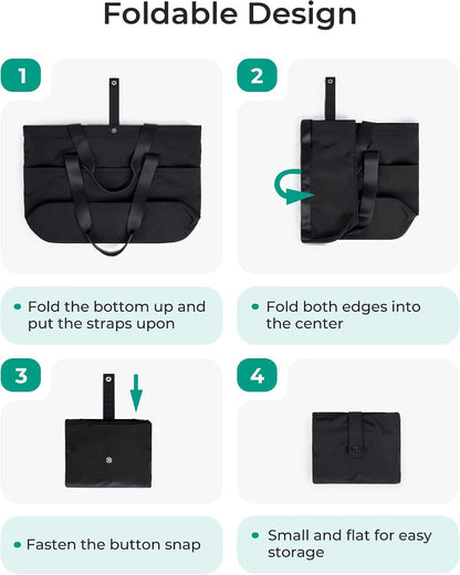 Custom Foldable Travel Tote Bag with Zipper