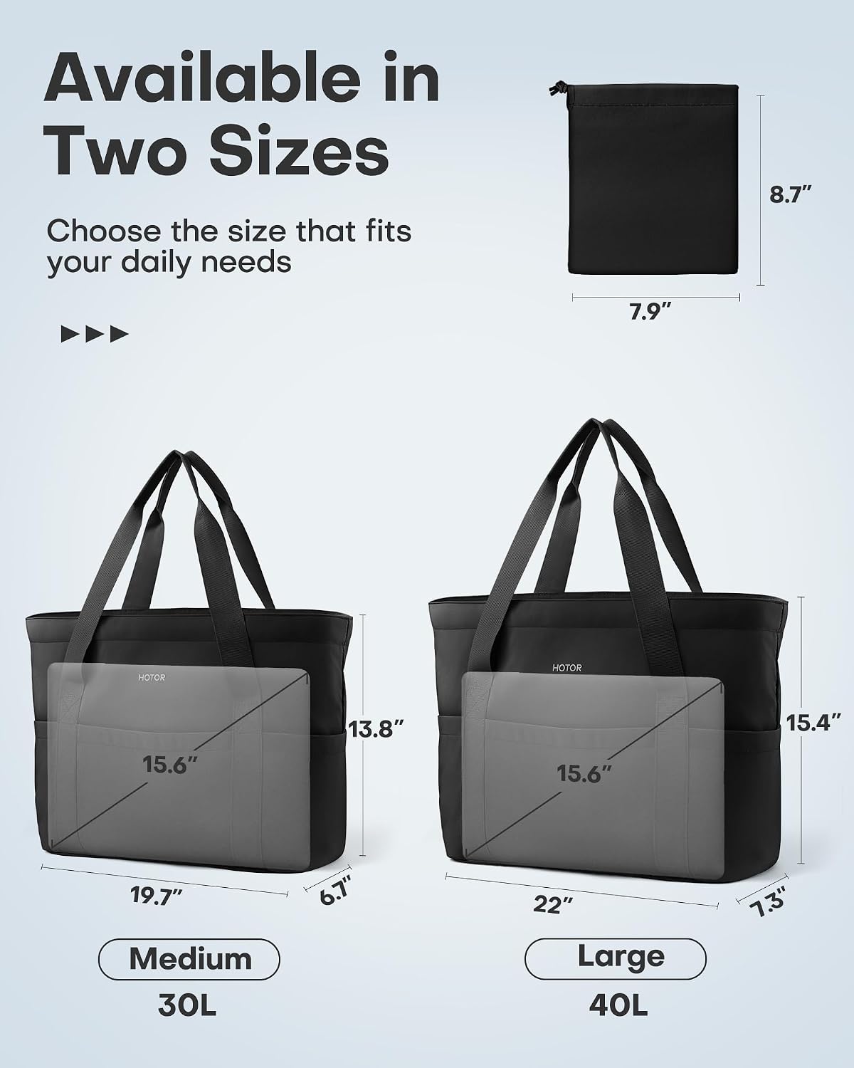 Custom Foldable Travel Tote Bag with Zipper