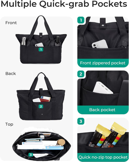 Custom Foldable Travel Tote Bag with Zipper