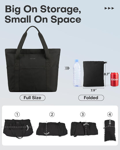Custom Foldable Travel Tote Bag with Zipper