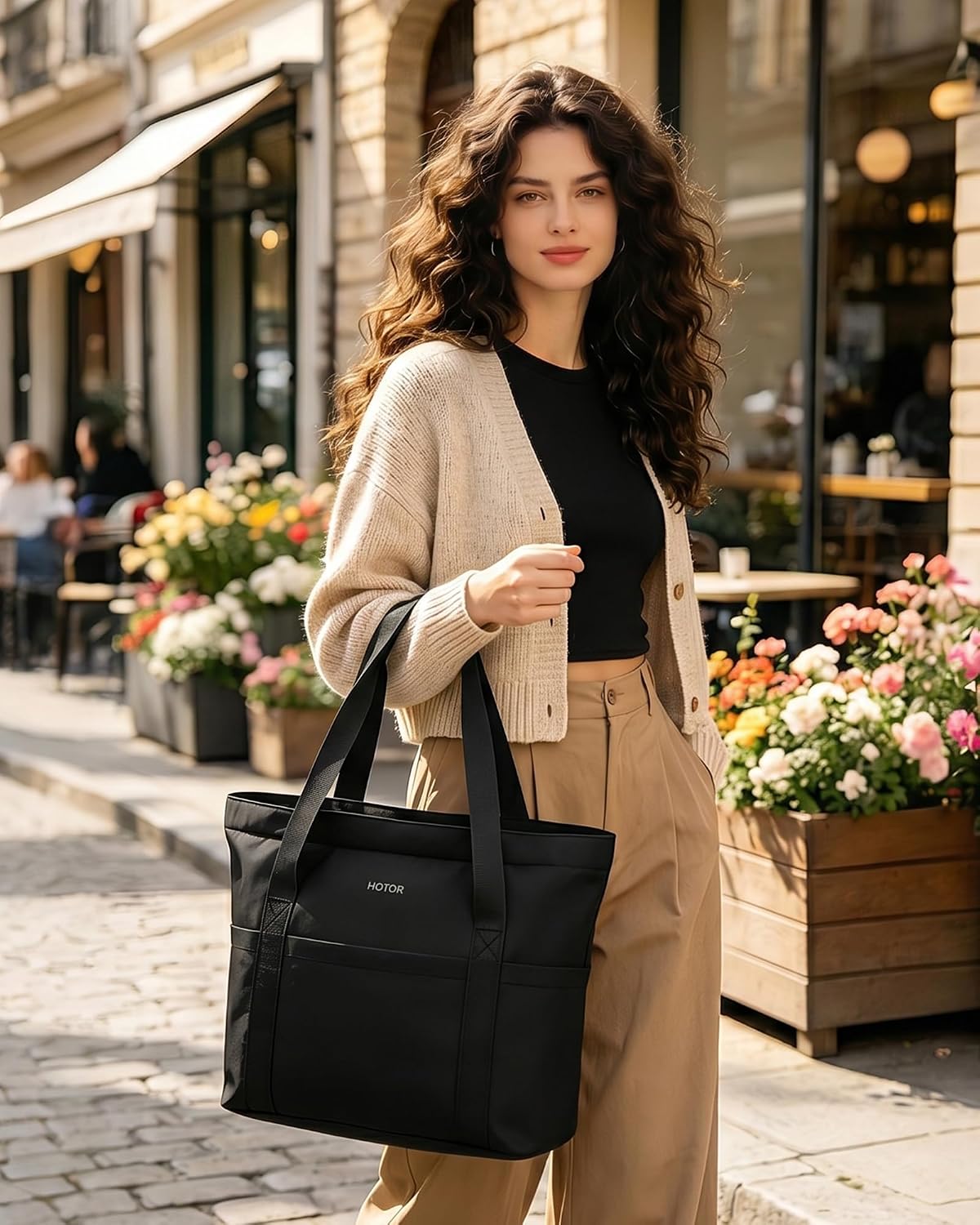 Custom Foldable Travel Tote Bag with Zipper