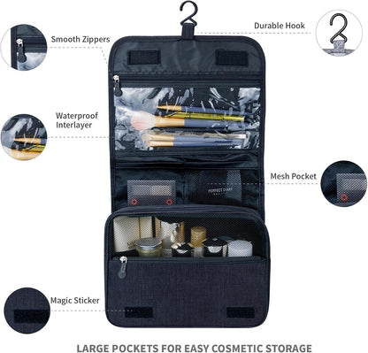 Custom Hanging Travel Toiletry Bag with Waterproof Compartments