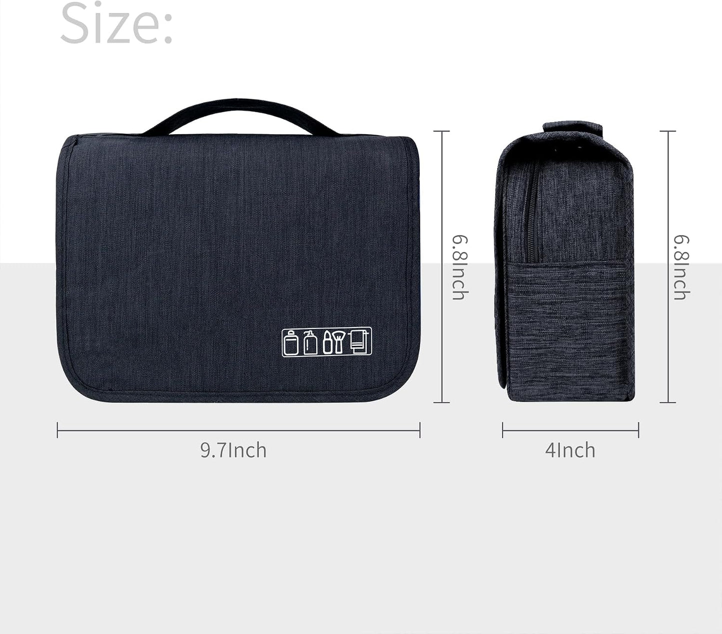Custom Hanging Travel Toiletry Bag with Waterproof Compartments