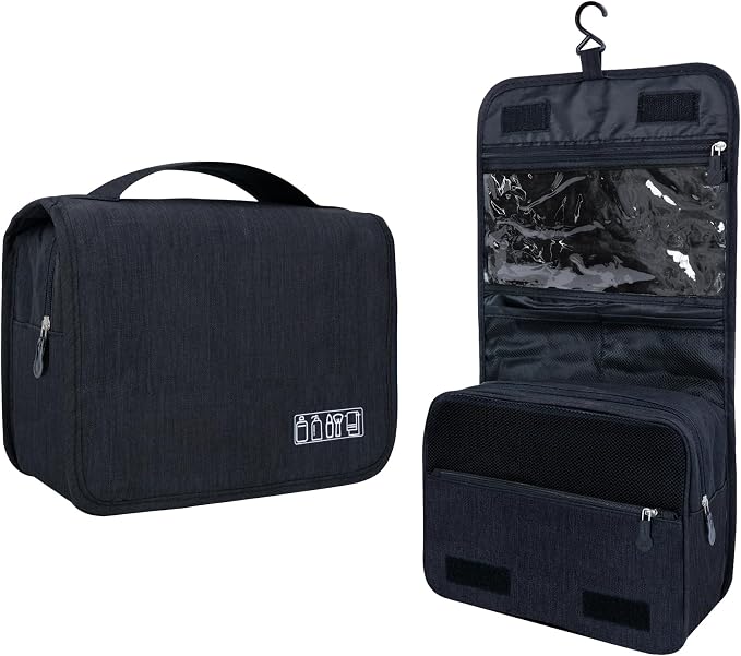 Custom Hanging Travel Toiletry Bag with Waterproof Compartments