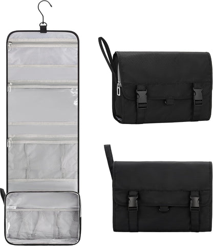 Custom Hanging Travel Toiletry Bag with Zipper Compartments