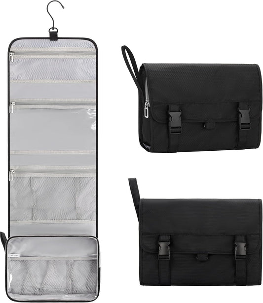 Custom Hanging Travel Toiletry Bag with Zipper Compartments