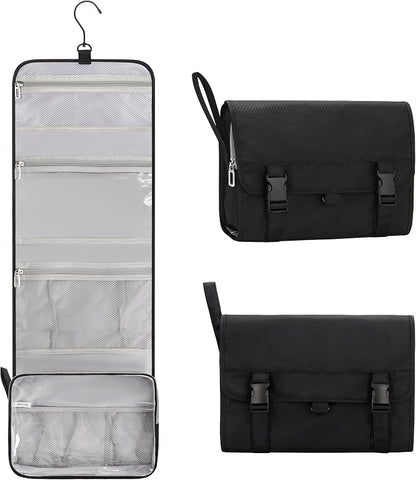 Custom Hanging Travel Toiletry Bag with Zipper Compartments